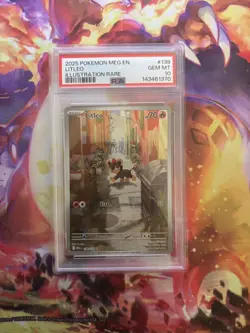 2025 Pokemon Litleo Illustration Rare Mega Evolution 139/132 PSA 10 GEM MINT - Image 1