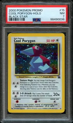 Pokemon Cool Porygon Black Star Holo Promo #15 PSA 7 - Image 1