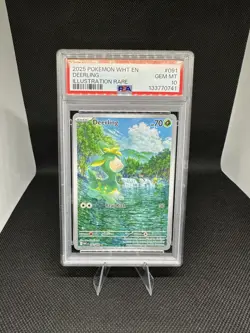 2025 POKEMON WHT EN-WHITE FLARE ILLUSTRATION RARE #091 DEERLING PSA 10 - Image 1