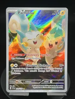 Pokemon TCG Pachirisu 208/198 Scarlet & Violet Base Set Illustration Rare LP - Image 1
