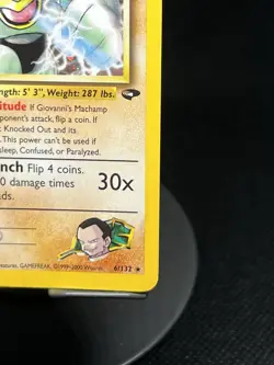 Pokemon TCG Giovanni’s Machamp 6/132 Gym Challenge Holo Rare DMG - Image 4