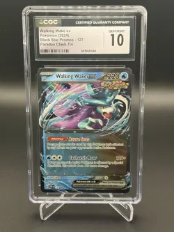 2024 Pokemon Paradox Clash Tin Walking Wake ex #127 Black Star Promos CGC 10 - Image 1