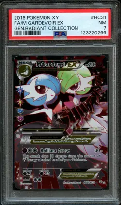 2016 POKEMON XY GENERATIONS RADIANT COLLECTION FULL ART/M GARDEVOIR EX PSA 7 NM - Image 1