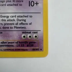 Mewtwo 10/102 Pokemon TCG 1999 Base Set Holo Unlimited Rare HP NM/LP 2 - Image 5
