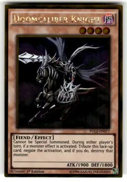 Yugioh Doomcaliber Knight PGL2-EN077 Gold Rare 1st Ed NM - Image 1