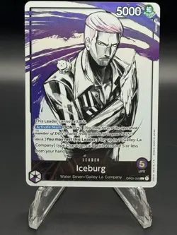 One Piece TCG Iceburg OP03-058 Alt Art Leader Pillars of Strength English NM - Image 1