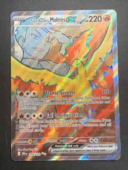 Pokemon Card TCG Team Rocket's Moltres ex Full Art Holo Rare 208/182 Near Mint - Image 1