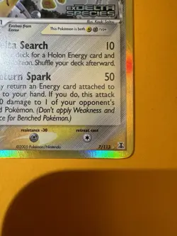 Jolteon 7/113 Holo Delta Species 2005 Rare Vintage Pokemon Card LP/NM - Image 4