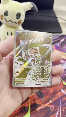 Pokemon Swinub TCG Holo Card 165/159 Journey Together Illustration Rare - Image 2