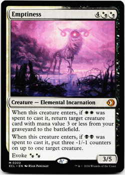 Emptiness [Lorwyn Eclipsed] Magic - MTG ECL 0222 NM ⚪💀 - Image 1