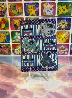 Pokemon Nidoqueen Vintage Pocket Monsters Vending HOLO Prism Sticker 99 Nintendo - Image 2