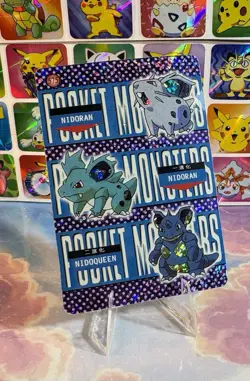 Pokemon Nidoqueen Vintage Pocket Monsters Vending HOLO Prism Sticker 99 Nintendo - Image 5