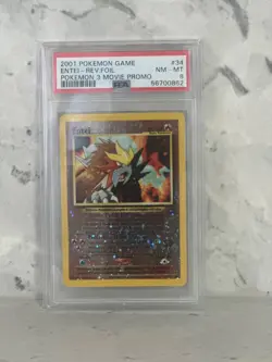 2001 Pokemon Game Movie Promo Entei - Rev. Foil #34 PSA 8 - Image 1