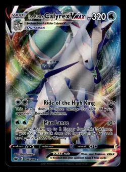 Ice Rider Calyrex VMAX 046/198 Ultra Rare Chilling Reign Pokemon Card - Image 1