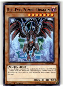 Red-Eyes Zombie Dragon SR07-EN005 1st Edition Common Structure Deck: Zombie Hord - Image 1