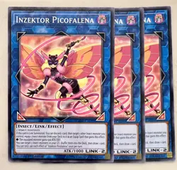 3x Yugioh! Inzektor Picofalena - FLOD-EN096 - Common - Near Mint, English - Image 1