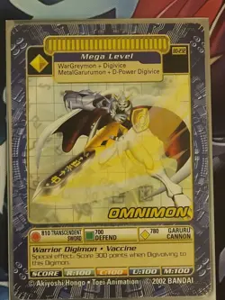Digimon Card Omnimon BO-233 Series 5 Digi-Battle Card NM - Image 1