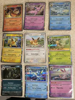 Pokemon PRISMATIC EVOLUTIONS Complete 9 Card Set NM Eevee Umbreon Sylveon Holo - Image 1