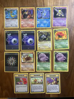 Team Rocket Pokemon Card Lot 15 Non Holo Blastoise Dragonite Charizard 1st Ed - Image 1