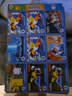 Burger King Pokemon Uncut Sheets 4 Different Sets 40 Total Sheets - Image 2