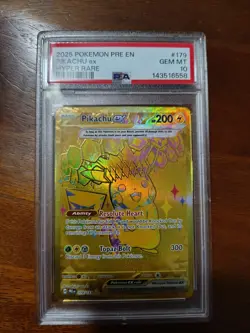 Pokemon Pikachu ex Sv: Prismatic Evolutions 179/131 Hyper Rare Holo PSA 10 2025 - Image 1