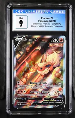Flareon V SWSH179 Black Star Promo Pokemon CGC 9 - Image 1