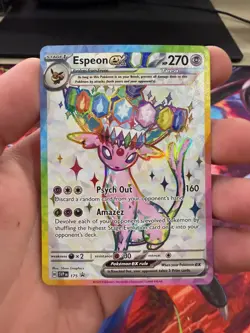 Pokemon Espeon EX SVP 175 Premium Figure Collection Black Star Promo - Image 1