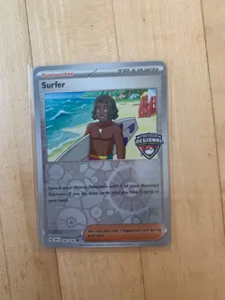 Surfer 187/191 Pokemon Regional Championship Stamped Promo Surging Sparks - Image 1