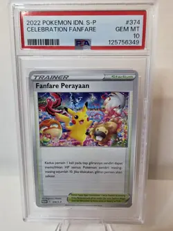 PSA 10 Celebration Fanfare 2023 Pokemon Indonesian Fanfare Perayaan Promo 374 - Image 1