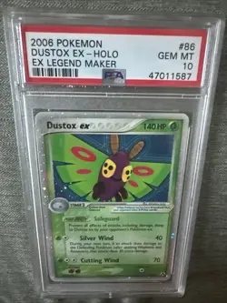 Pokemon 2006 Dustox ex #86 EX Legend Maker Holo PSA 10 GEM MINT - Image 1