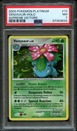 Pokemon Holo Venusaur #13 | PSA 7 Near Mint | Platinum Supreme Victors 2009 - Image 1
