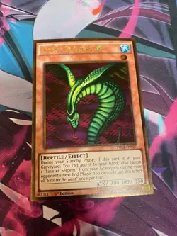 YUGIOH - SINISTER SERPENT - PGL2 - 1ST ED - GOLD RARE - NM - Image 1