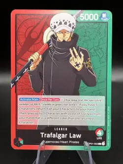 One Piece TCG | Trafalgar Law | OP01-002 | Romance Dawn | Pre-Errata Near Mint - Image 1