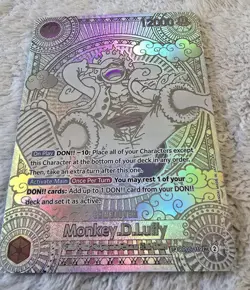 Monkey D. Luffy OP05-119 SEC SP Holo Secret Rare 12000 Power reprint One Piece - Image 1
