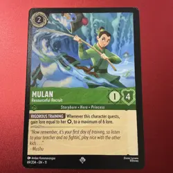 Disney Lorcana Winterspell #69/204 Mulan - Resourceful Recruit Regular NM - Image 1