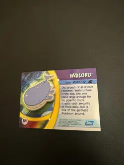 Wailord #84 Pokemon Advanced Challenge Topps Card Non-Foil 2004 Lightly Played - Image 4