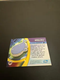 Wailord #84 Pokemon Advanced Challenge Topps Card Non-Foil 2004 Lightly Played - Image 5
