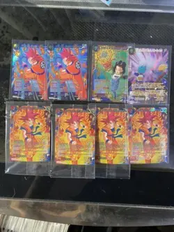 DRAGON BALL Z CCG TCG 11 Card Lot (w/ SSB VEGETA & SS TRUNKS FATHER-SON BONDS) - Image 1