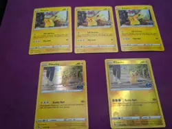 Pikachu Pokemon Go Holo And Reverse Holo 5 Card Lot - Image 1