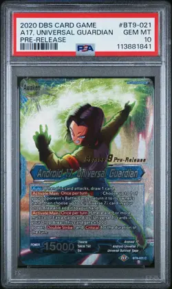 Android 17 Universal Guardian Pre-Release FOIL Dragon Ball Super Card PSA 10 - Image 1
