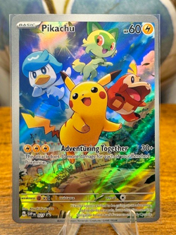 Pokemon Card Pikachu Svp Black Star Promos SVP027 Holo Promo TCG Full Art #27 - Image 1