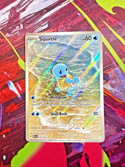 Pokemon TCG Squirtle 170/165 Scarlet & Violet 151 Illustration Rare Holo Card - Image 1