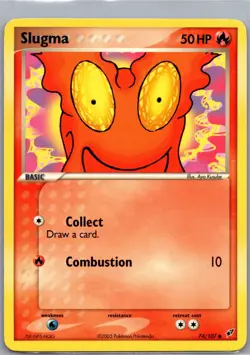 Slugma 74/107 Non Holo Deoxys - Pokemon Card - NM - Image 1