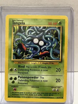 Tangela 66/102 - Base Set - Common - Pokemon Card TCG - Image 1