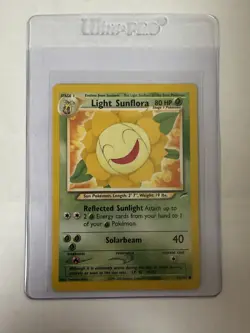 Pokemon TCG Light Sunflora Neo Destiny Card 72/105 Unlimited Common - Image 1