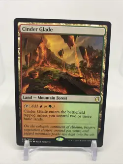 x1 Cinder Glade R MTG Commander: Kamigawa: Neon Dynasty NM, English - Image 1