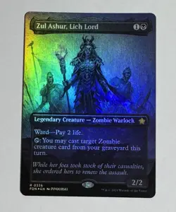 Zul Ashur, Lich Lord (Borderless, Foil) Magic the Gathering ~Fast Shipping~ - Image 1