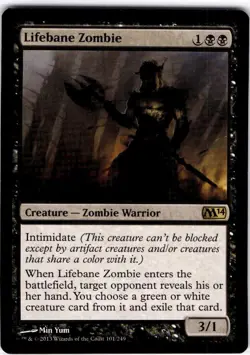 MTG Lifebane Zombie Magic 2014 (M14) Rare #101 - Image 1