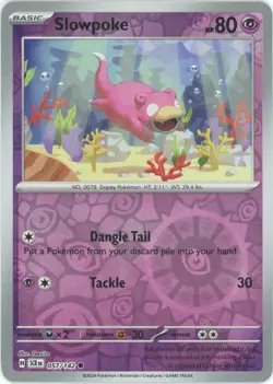 Slowpoke Reverse Holo - (Common) 057/142 - Stellar Crown - Pokemon - Image 1