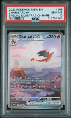 POKEMON 2023 SV 151 Charizard ex 199/165 SIR ENGLISH PSA 10 - Image 1